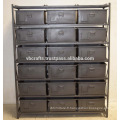 Cabinet de tiroir en métal industriel vintage